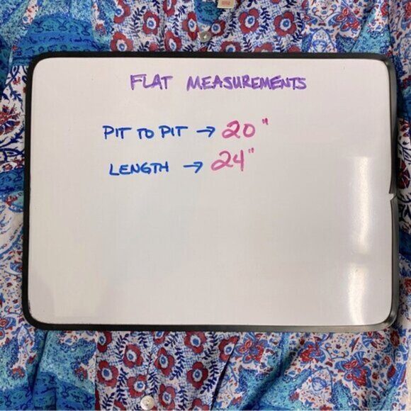 Fig And Flower Blue Red White Multi Print Boho tTie Front Semi Sheer Blouse M - Picture 6 of 15